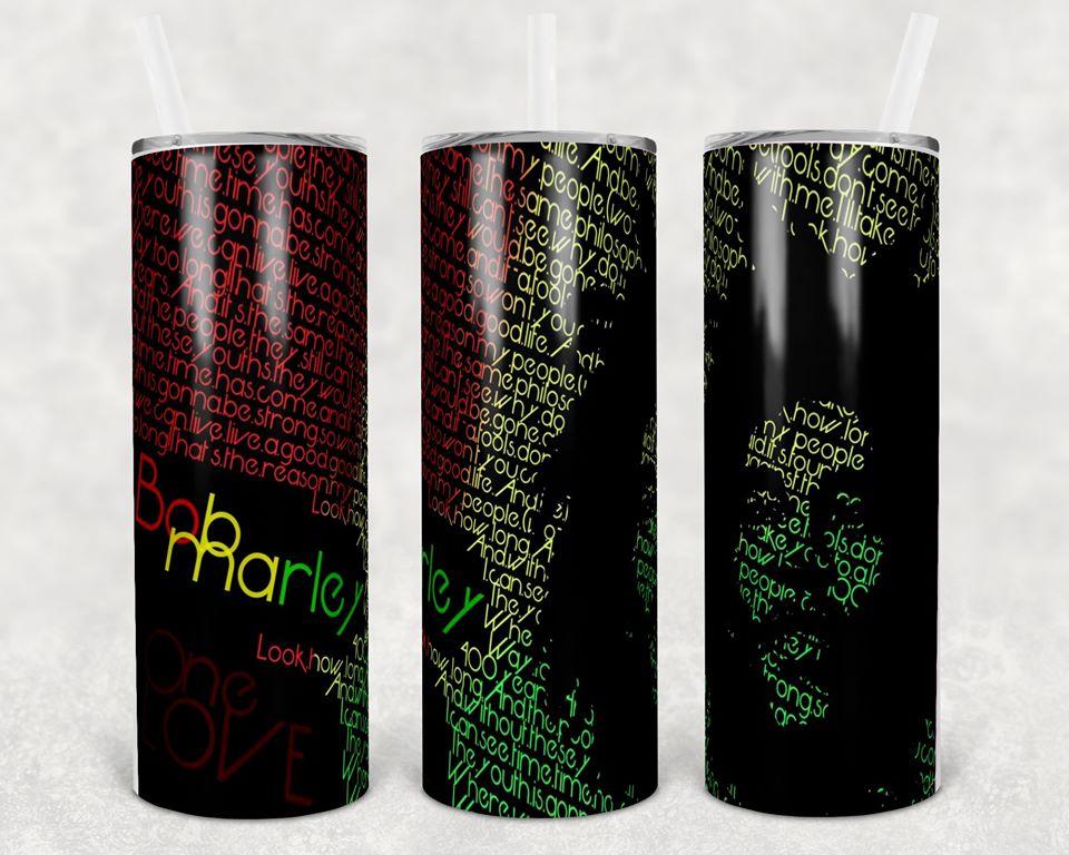 Bob Marley 20 oz Skinny Tumbler