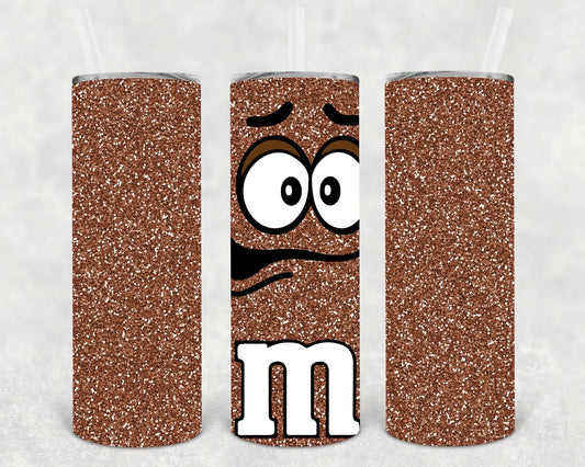 Brown M&M 20 oz Skinny Tumbler