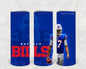 Buffalo Bills Josh Allen 20 oz Skinny Tumbler