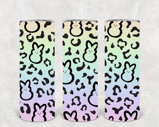 Bunnies Leopard 20 oz Skinny Tumbler