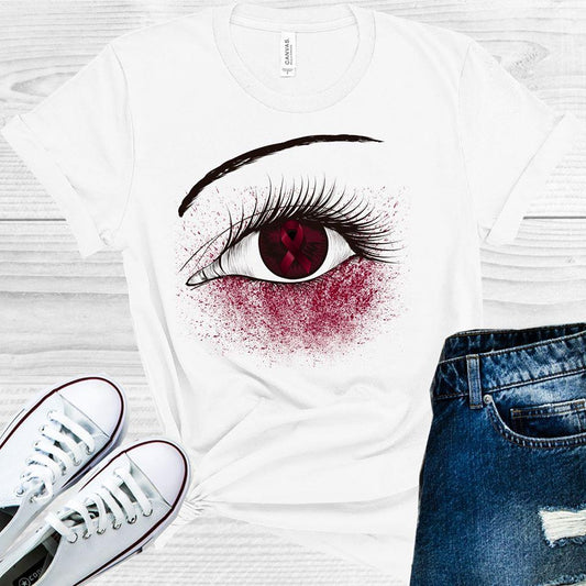 Burgundy Ribbon Awareness Eye Graphic Tee