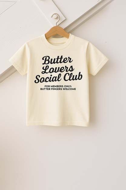 Butter Lovers Social Club, Foodie Tee For Kids