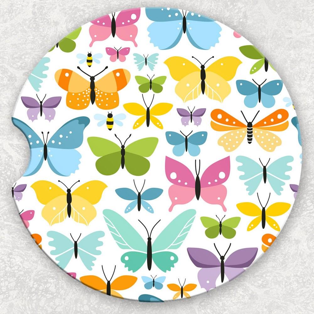 Car Coaster Set - Butterflies