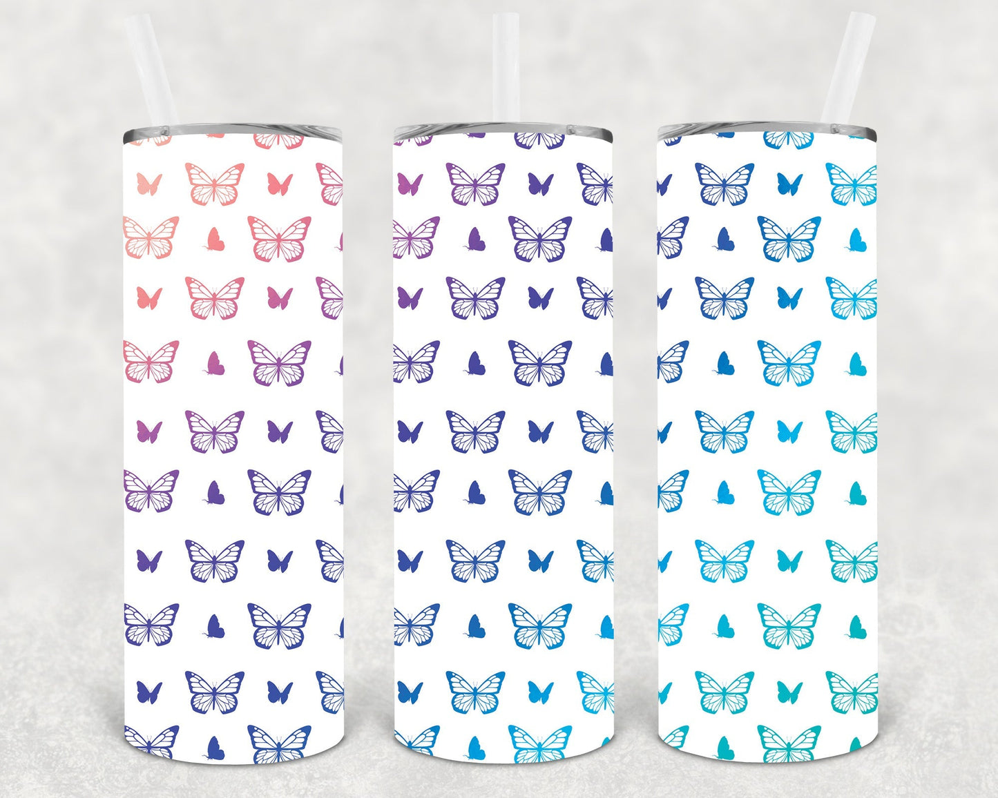 Butterflies 20 oz Skinny Tumbler
