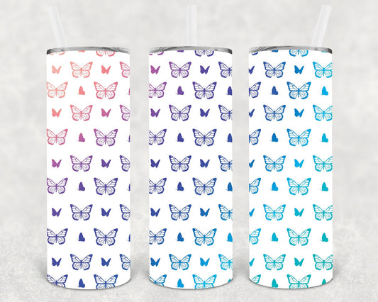Butterflies 20 oz Skinny Tumbler