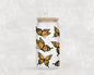 Butterflies 16 oz Glass Can