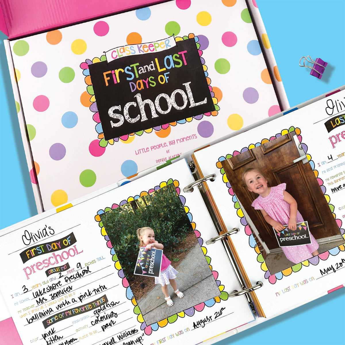 Mom Must-Have School Keepsake Kit | Class Keeper®, Photo Prop Deck & School Stickers | BONUS! App Membership + BONUS! Earn & Learn® Chore Chart Pad | (4) Styles