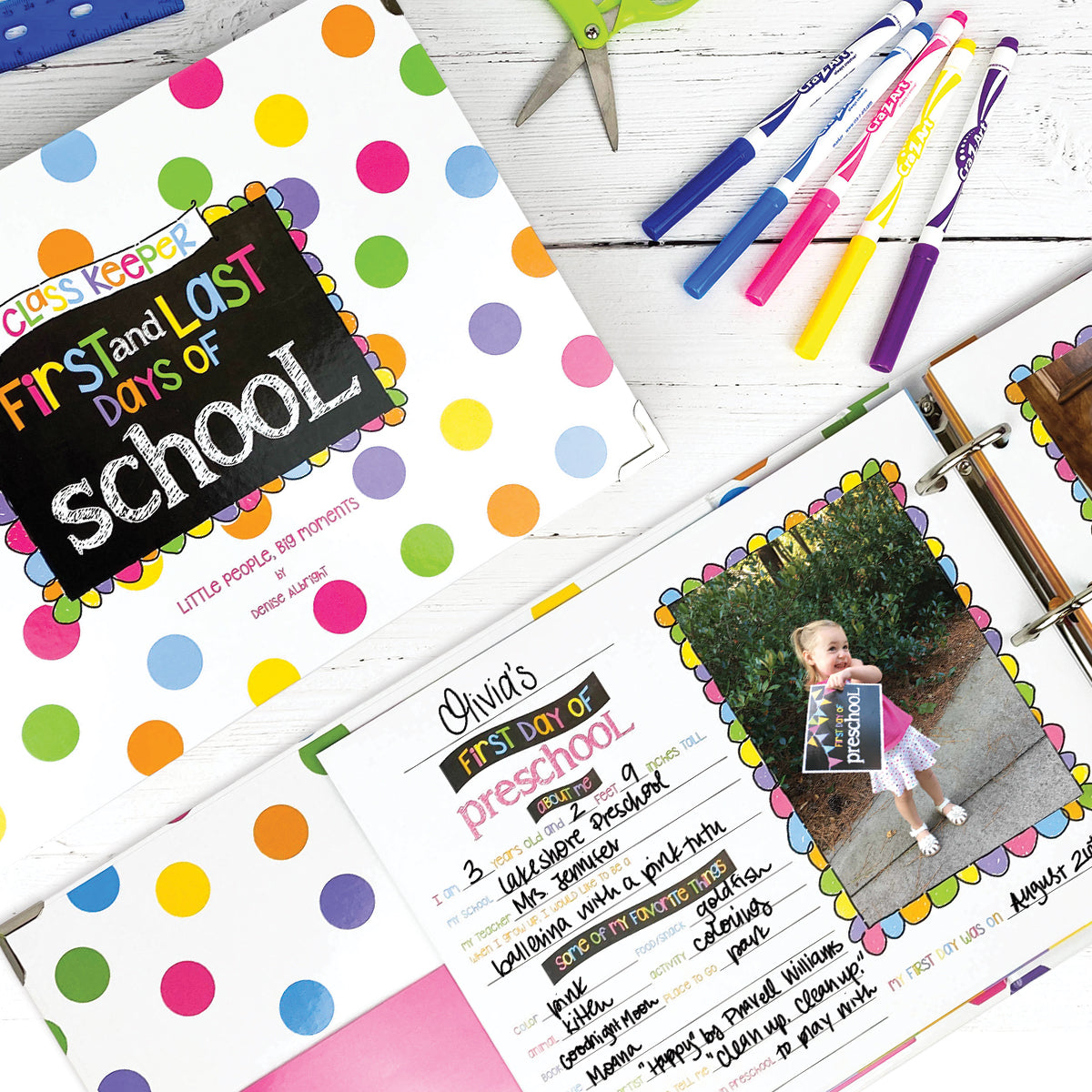 Mom Must-Have School Keepsake Kit | Class Keeper®, Photo Prop Deck & School Stickers | BONUS! App Membership + BONUS! Earn & Learn® Chore Chart Pad | (2) Styles