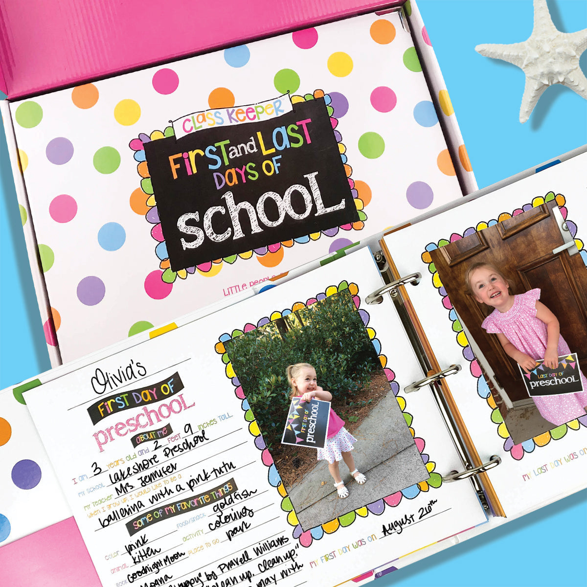 Class Keeper® School Days Memory Book + BONUS App Membership + BONUS Earn & Learn® Chore Chart Pad | (2) Styles