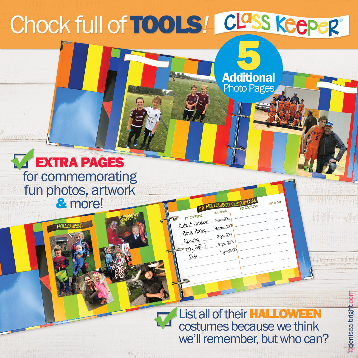 Mom Must-Have School Keepsake Kit | Class Keeper®, Photo Prop Deck & School Stickers | BONUS! App Membership + BONUS! Earn & Learn® Chore Chart Pad | (4) Styles
