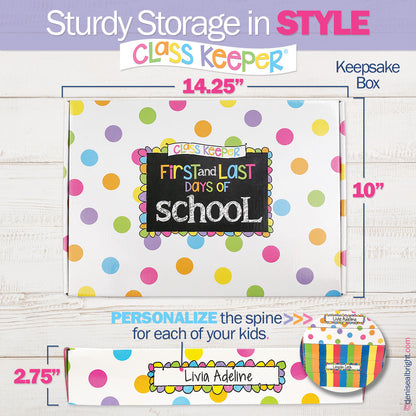 Mom Must-Have School Keepsake Kit | Class Keeper®, Photo Prop Deck & School Stickers | BONUS! App Membership + BONUS! Earn & Learn® Chore Chart Pad | (2) Styles