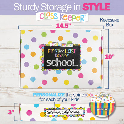 Mom Must-Have School Keepsake Kit | Class Keeper®, Photo Prop Deck & School Stickers | BONUS! App Membership + BONUS! Earn & Learn® Chore Chart Pad | (4) Styles