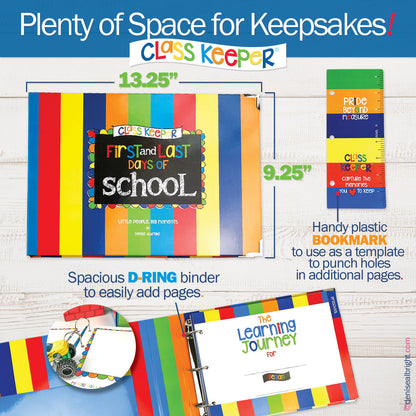 Mom Must-Have School Keepsake Kit | Class Keeper®, Photo Prop Deck & School Stickers | BONUS! App Membership + BONUS! Earn & Learn® Chore Chart Pad | (4) Styles