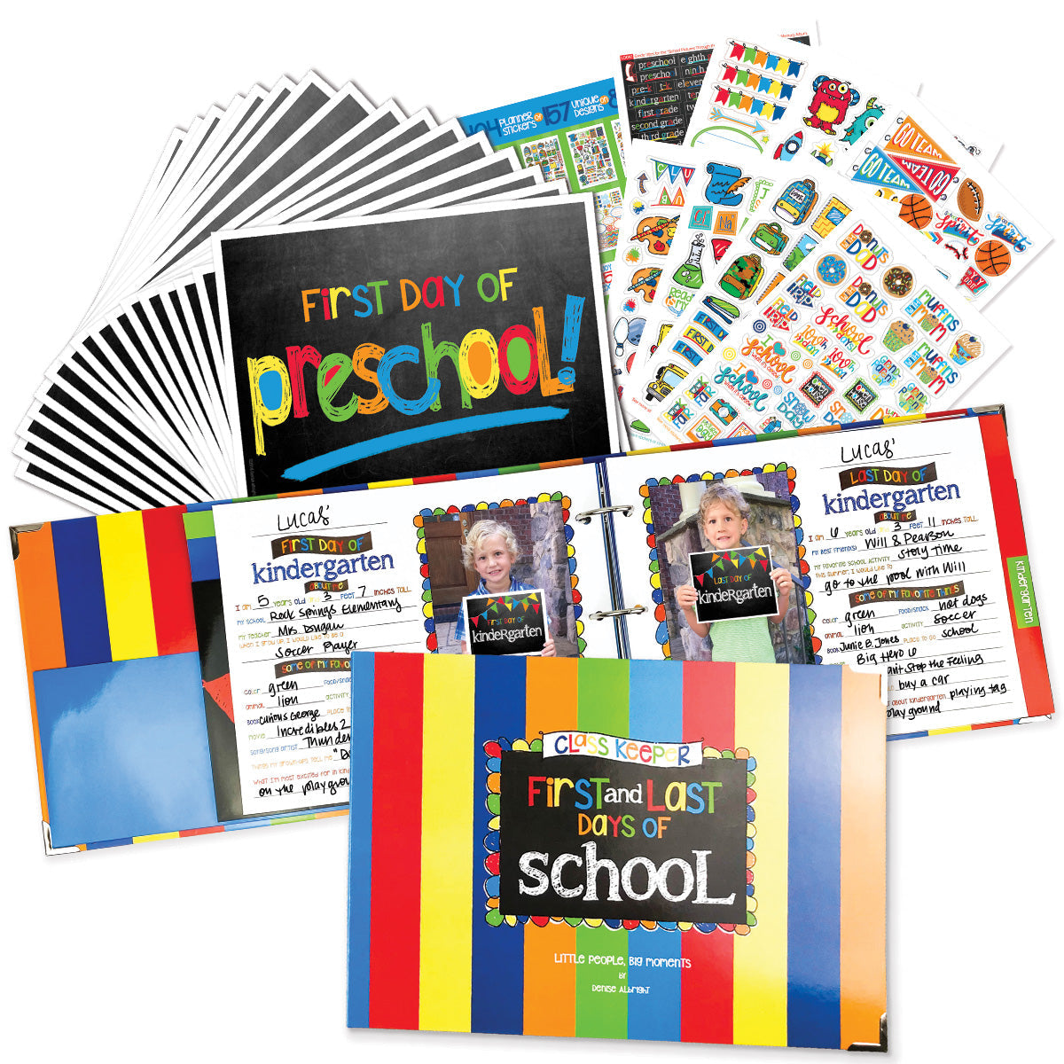 Mom Must-Have School Keepsake Kit | Class Keeper® + Photo Prop Deck + School Stickers