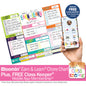 Earn & Learn® Kids Money Management Chore Chart Pad + BONUS App Membership | Dry Erase Savings Tracker for School Age Kids