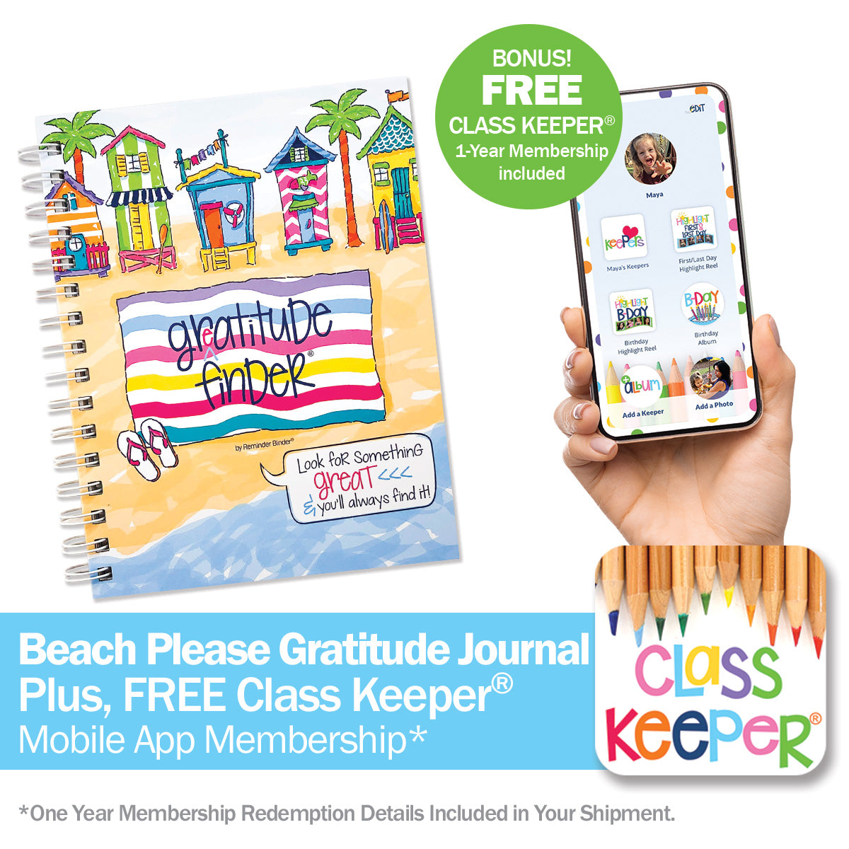 Kids' Gratitude Journal + BONUS App Membership | Gratitude for Them, Keepsakes for You