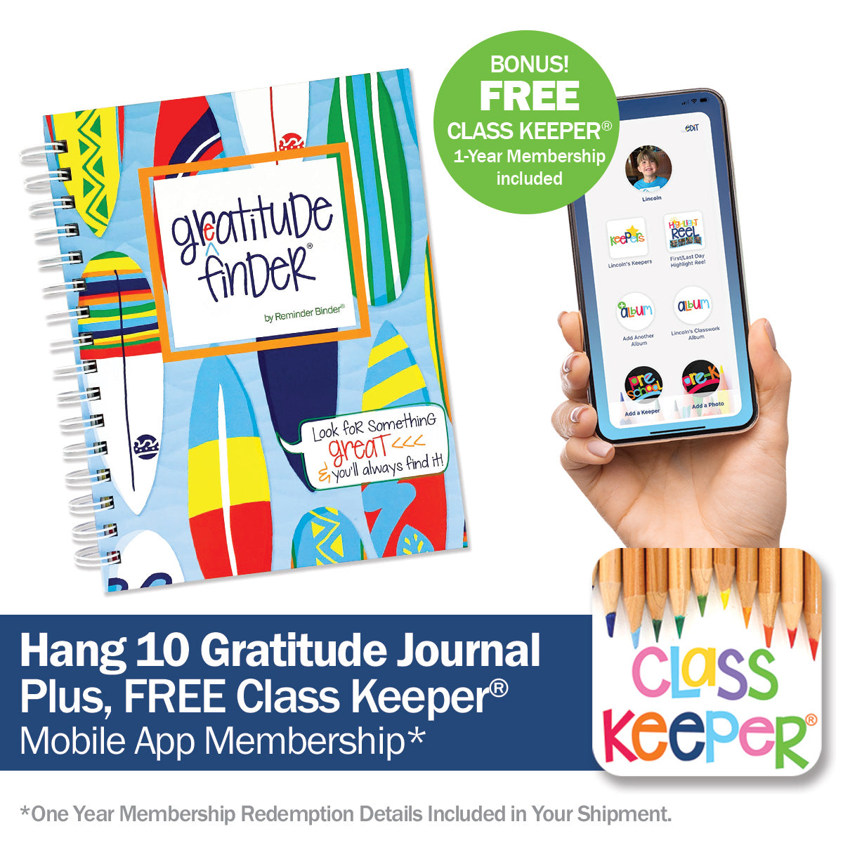 Kids' Gratitude Journal + BONUS App Membership | Gratitude for Them, Keepsakes for You