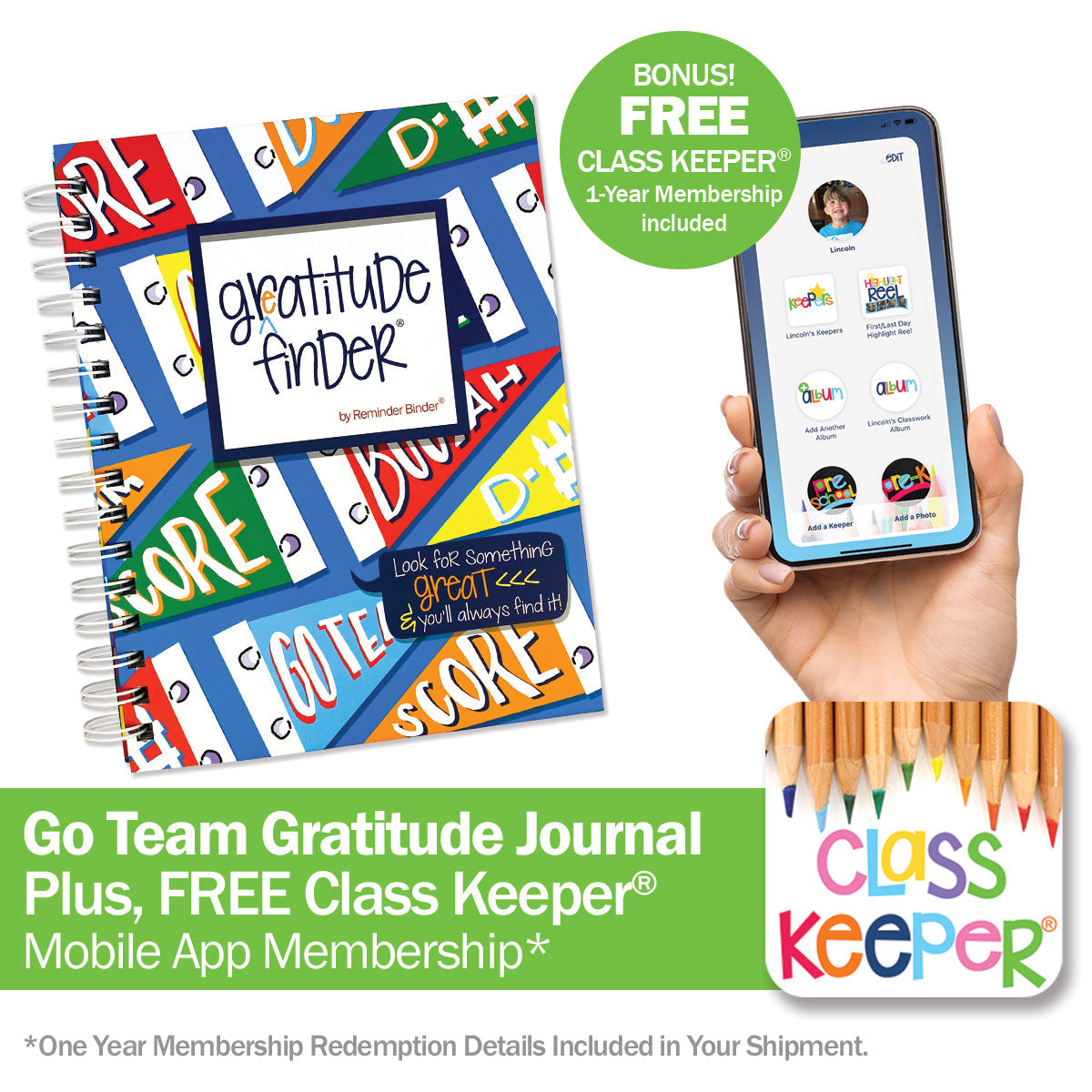 Kids' Gratitude Journal + BONUS App Membership | Gratitude for Them, Keepsakes for You