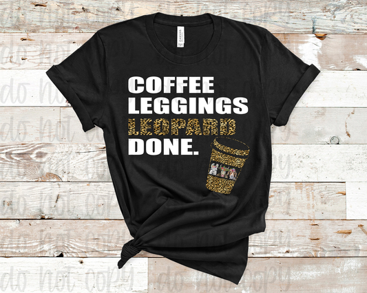 Coffee, Leggings, Leopard