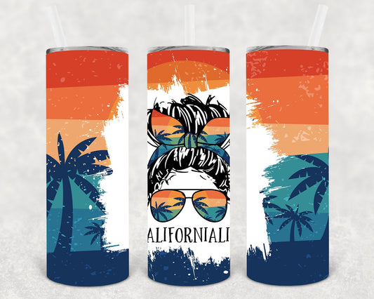 California Life #californialife 20 oz Skinny Tumbler