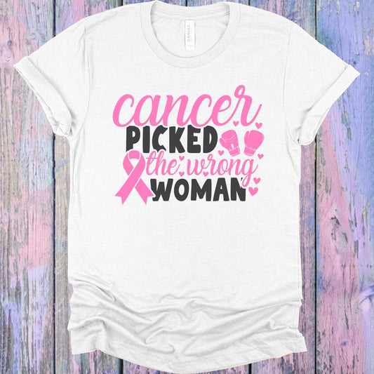 Cancer Picked the Wrong Woman Graphic Tee