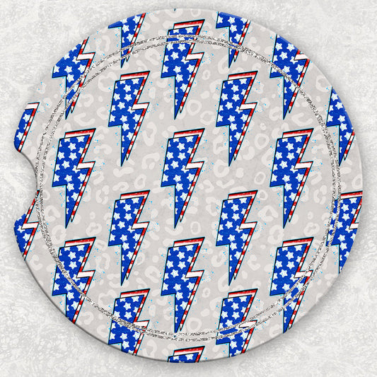 Car Coaster Set - Americana Lightning