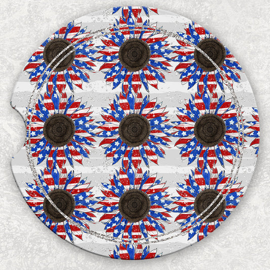 Car Coaster Set - Americana Sunflower
