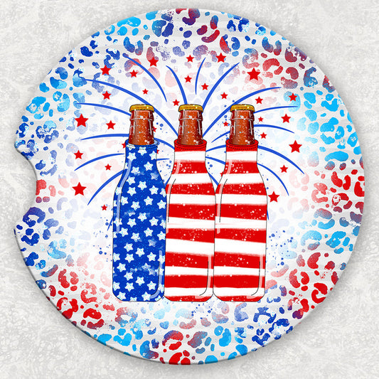 Car Coaster Set - Fireworks and Beer