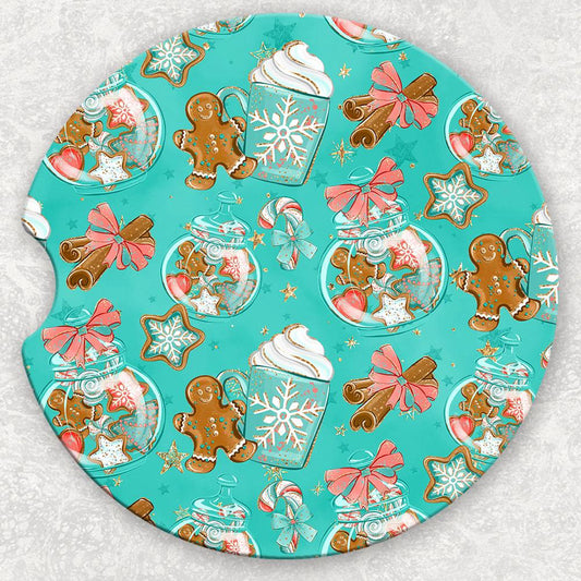 Car Coaster Set - Gingerbread and Cocoa