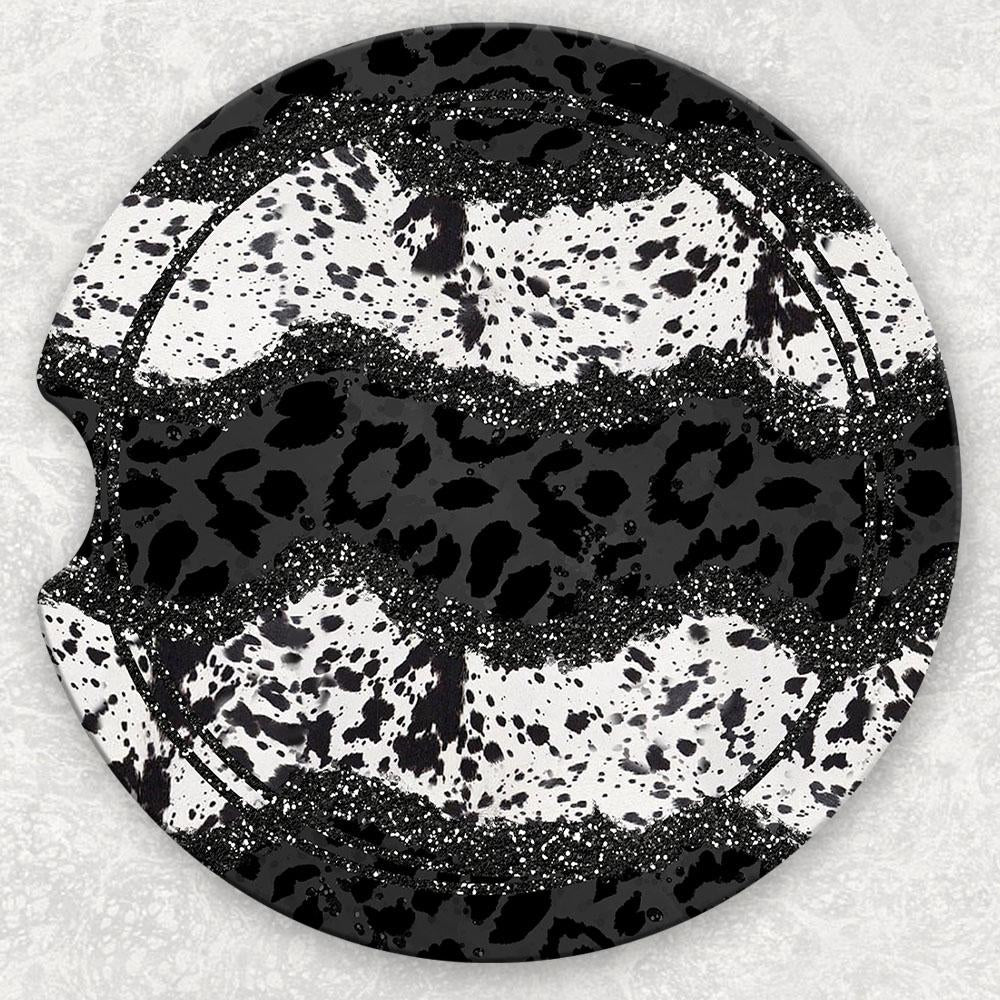 Car Coaster Set - Grey and White