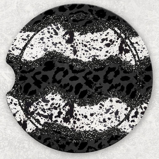 Car Coaster Set - Grey and White