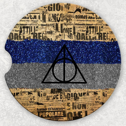 Car Coaster Set - HP Blue