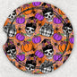 Car Coaster Set - Pumpkins and Skulls