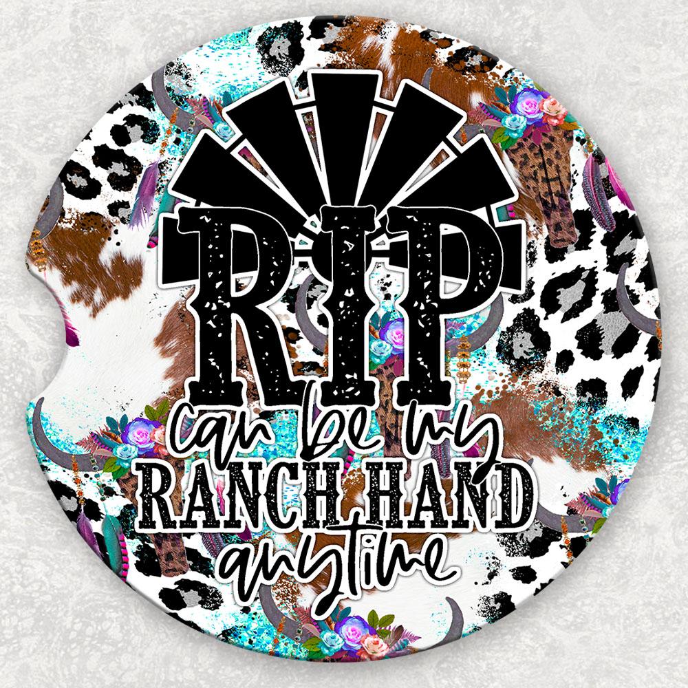 Car Coaster Set - Rip Can Be My Ranch Hand Anytime
