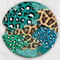 Car Coaster Set - Cheetah Leopard Pattern