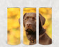 Chocolate Lab 20 oz Skinny Tumbler