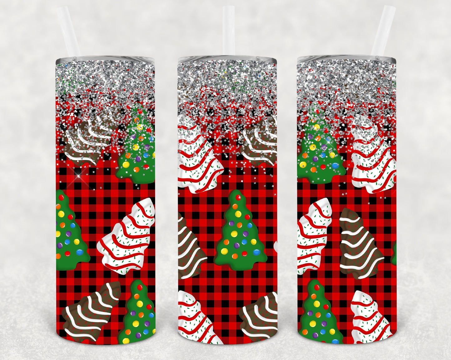 Christmas Tree Cakes 20 oz Skinny Tumbler