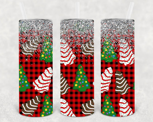 Christmas Tree Cakes 20 oz Skinny Tumbler