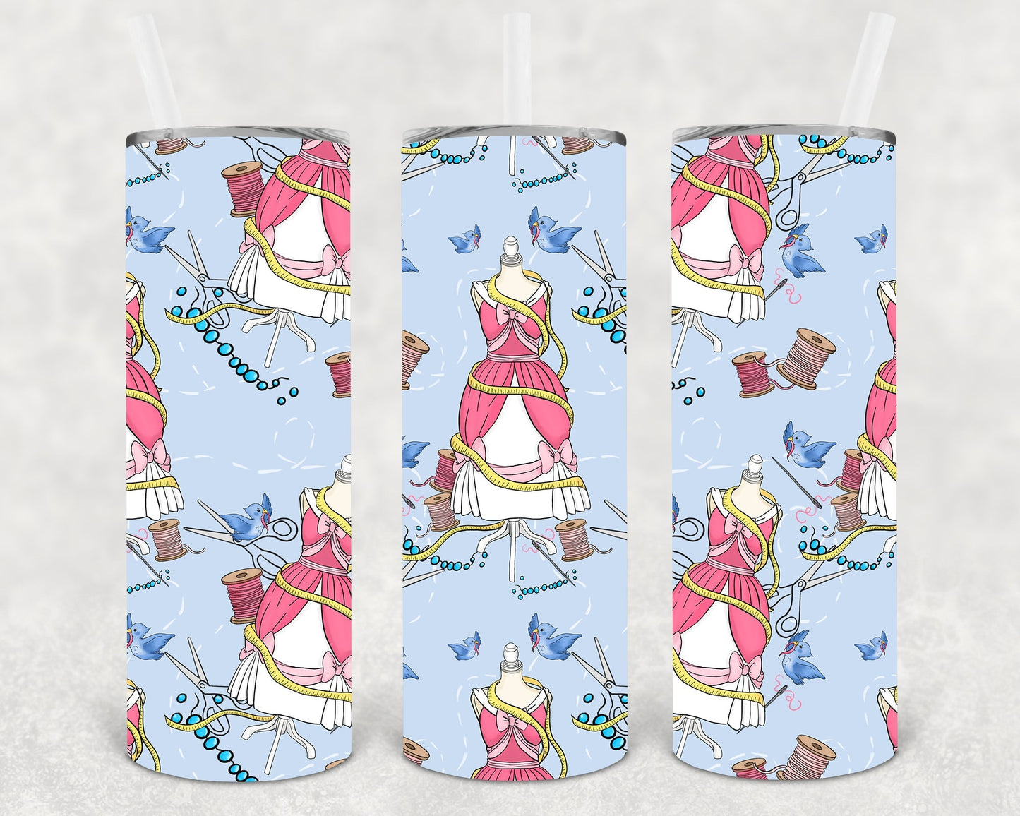 Cinderella Dress 20 oz Skinny Tumbler