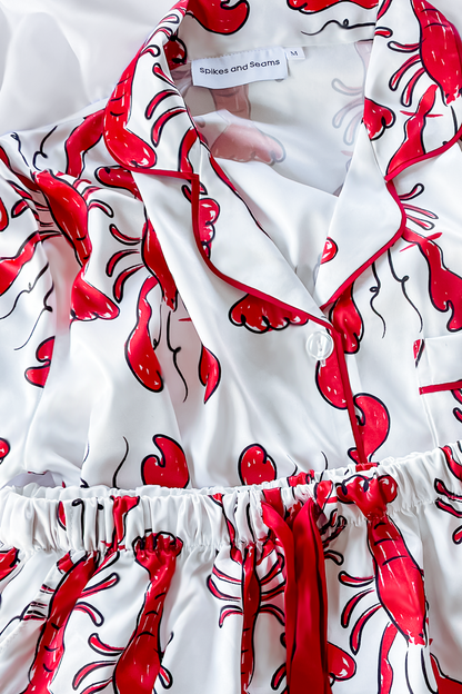 Coastal Crustacean Satin Pajamas