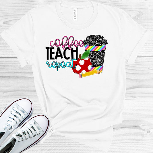Coffee Teach Repeat Graphic Tee