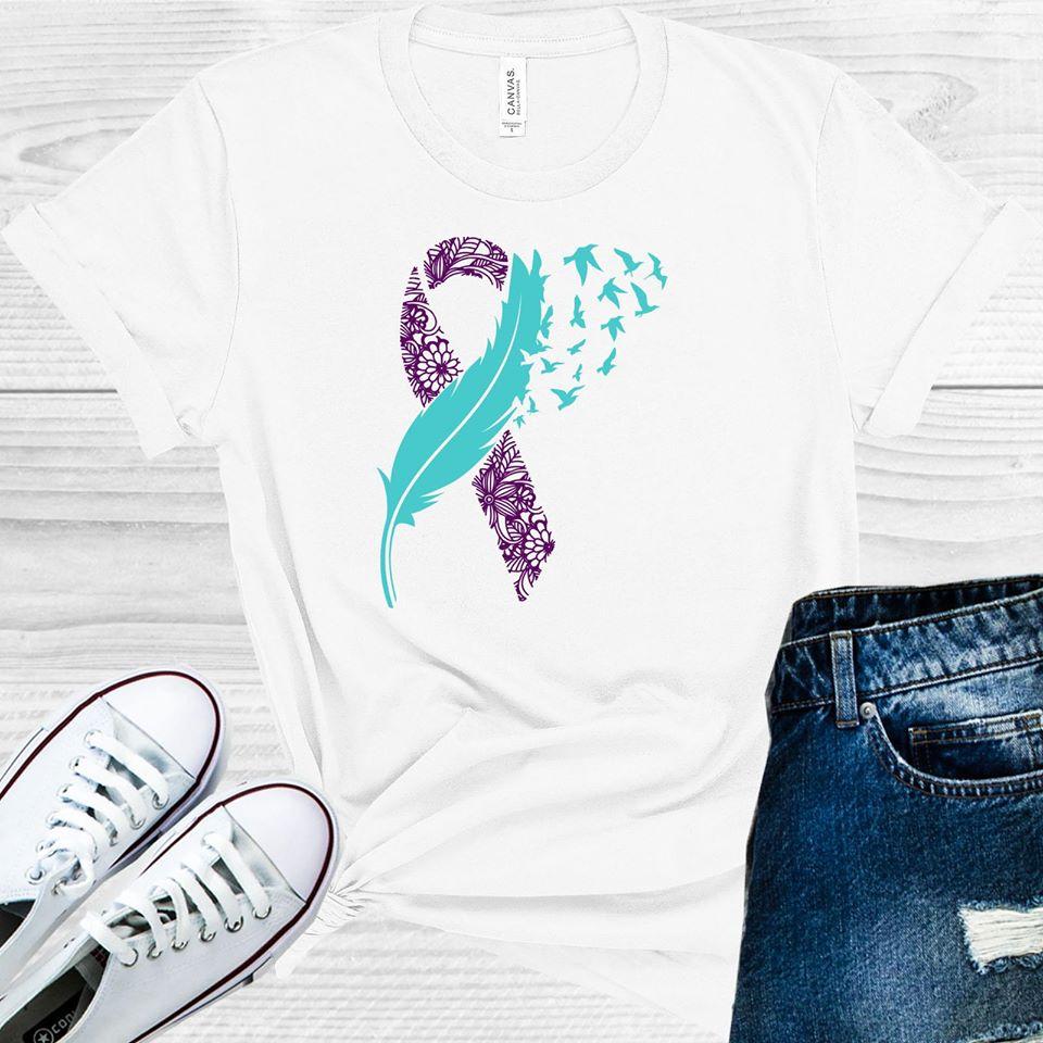 Continue Purple and Teal Mandala Ribbon Graphic Tee