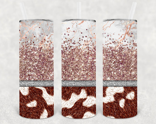 Cowhide 20 oz Skinny Tumbler