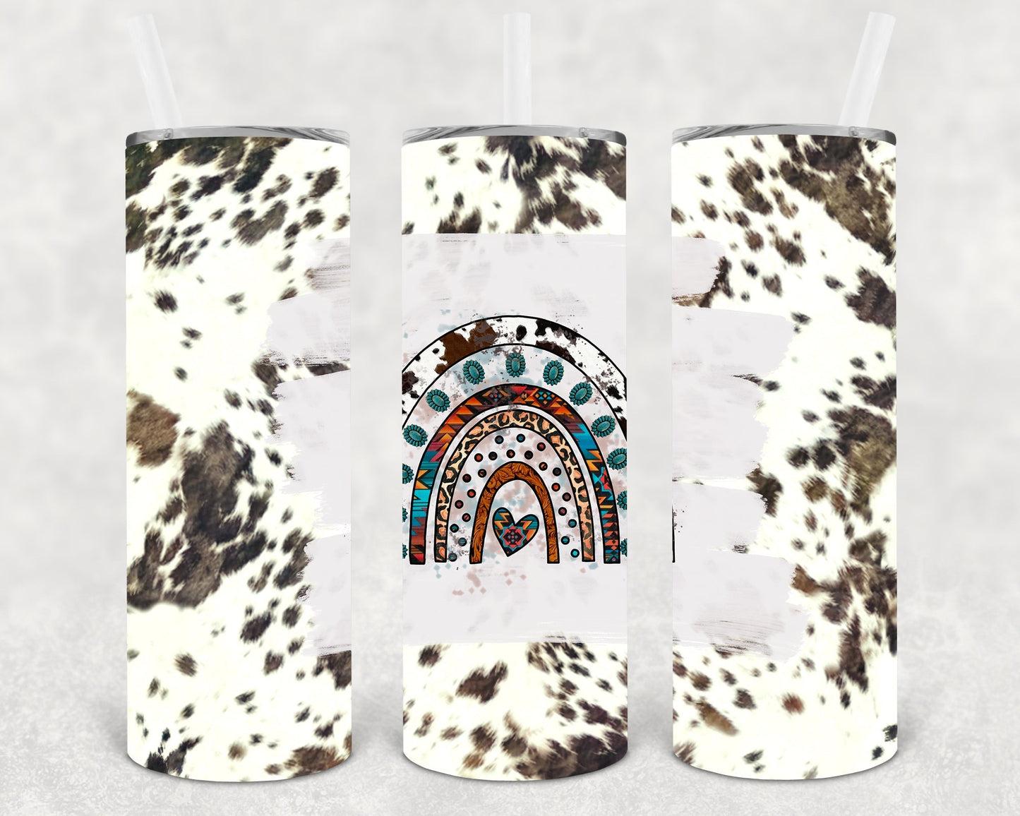 Cowhide Rainbow 20 oz Skinny Tumbler