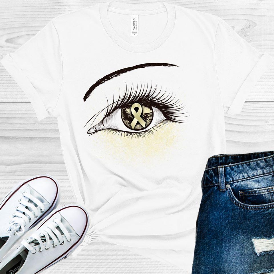 Cream Ribbon Awareness Eye Graphic Tee