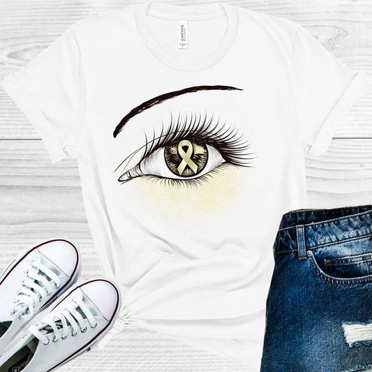 Cream Ribbon Awareness Eye Graphic Tee