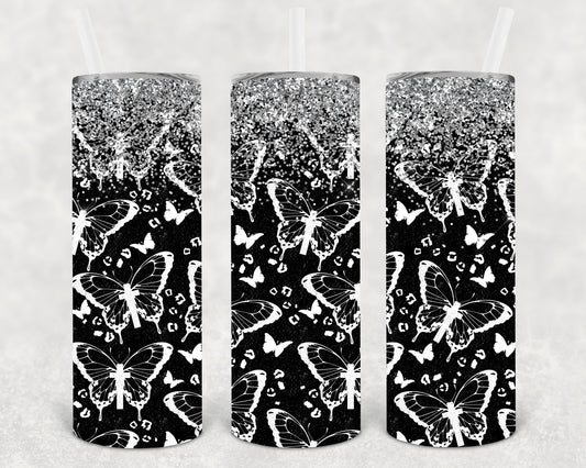 Cross Butterflies 20 oz Skinny Tumbler