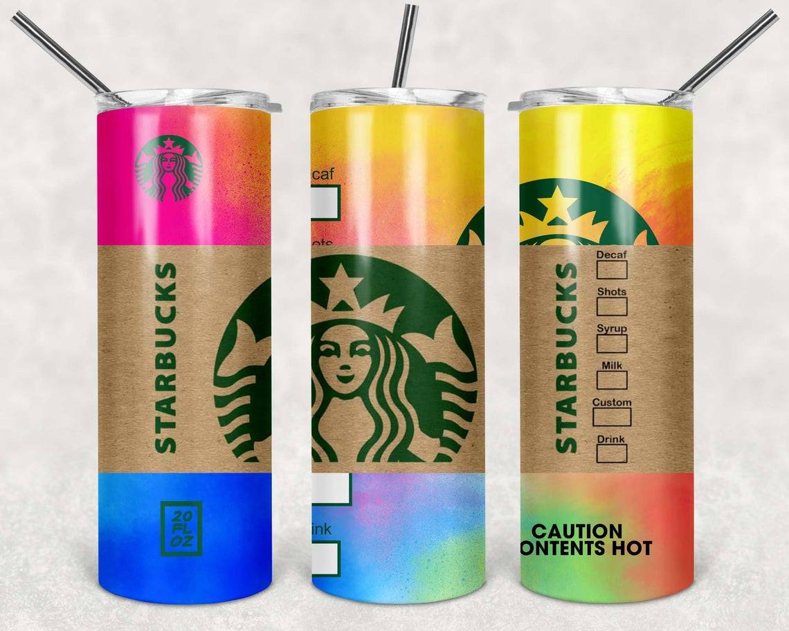 SB Rainbow 20 oz Skinny Tumbler