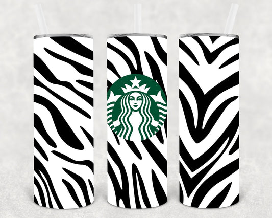 SB Zebra 20 oz Skinny Tumbler
