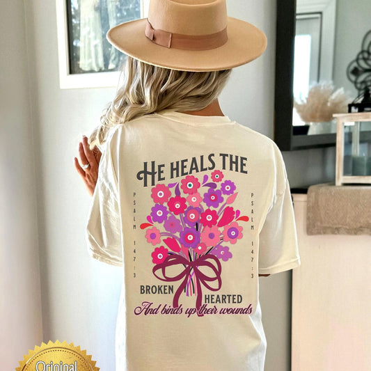 He Heals the Broken Hearted Graphic Tee